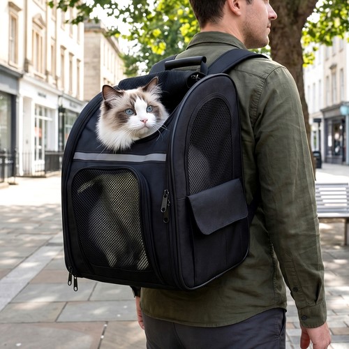 Expandable pet backpack - expandable,