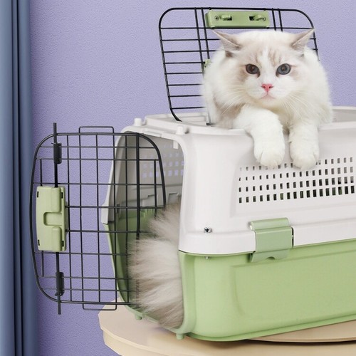 Grey large pet carrier - grey,