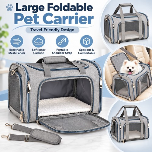 Large pet carrier bag portable - carrier,